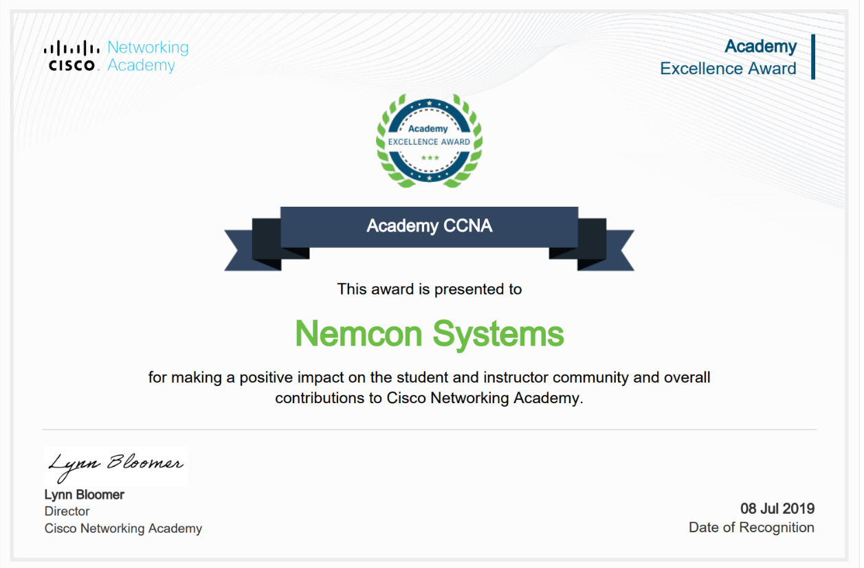 Cisco Certified Academic Instructor - CCNA Academy