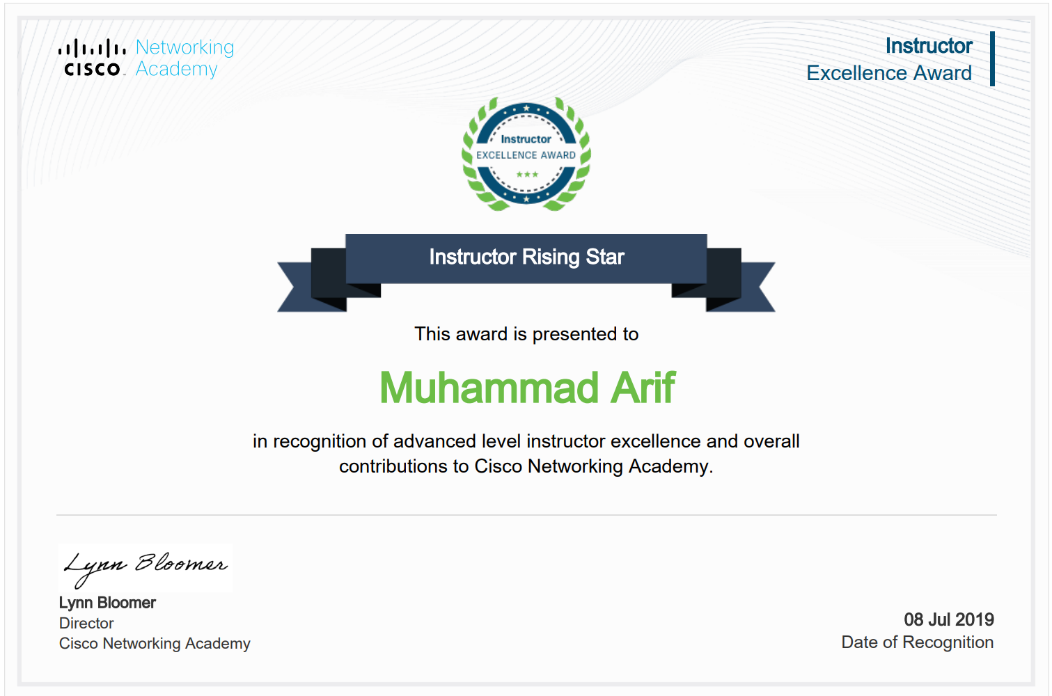 Rising Star Award - Cisco Networking Academy