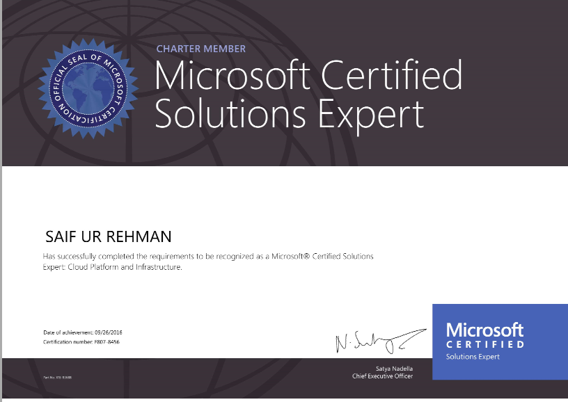 Certificate of Saif Ur Rehman