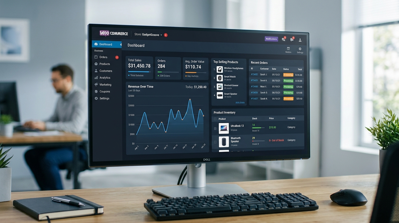 WooCommerce E-Commerce Store and WordPress Dashboard Training at Nemcon Systems